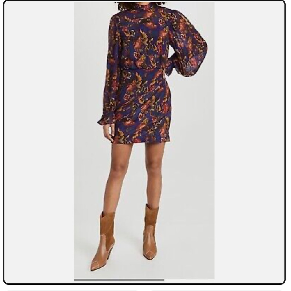 Saloni Rina Dress in Antique Peony size 4